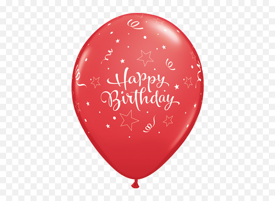 25 X 11 Qualatex Latex Balloons - Red Happy Birthday Happy Birthday Red Balloons Emoji,Happy Birthday Emoji Texts