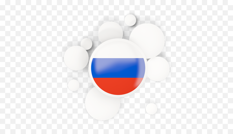 Round Flag With Circles Illustration Of Flag Of Russia Emoji,White Russiany Emoji