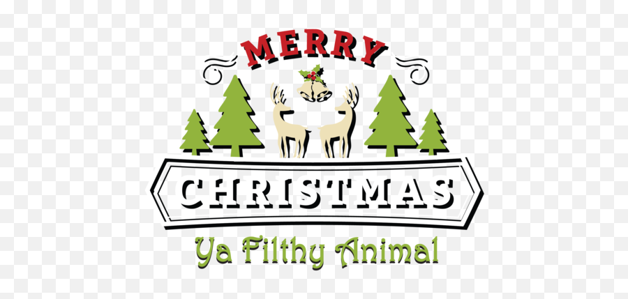 Merry Christmas Ya Filthy Animal - Christmas Tshirt Emoji,Merry.christmas Emojis