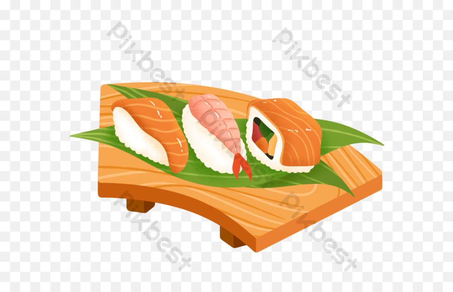 Cartoon Salmon Sushi Png Element Png Images Psd Free Emoji,Sushi Emoji
