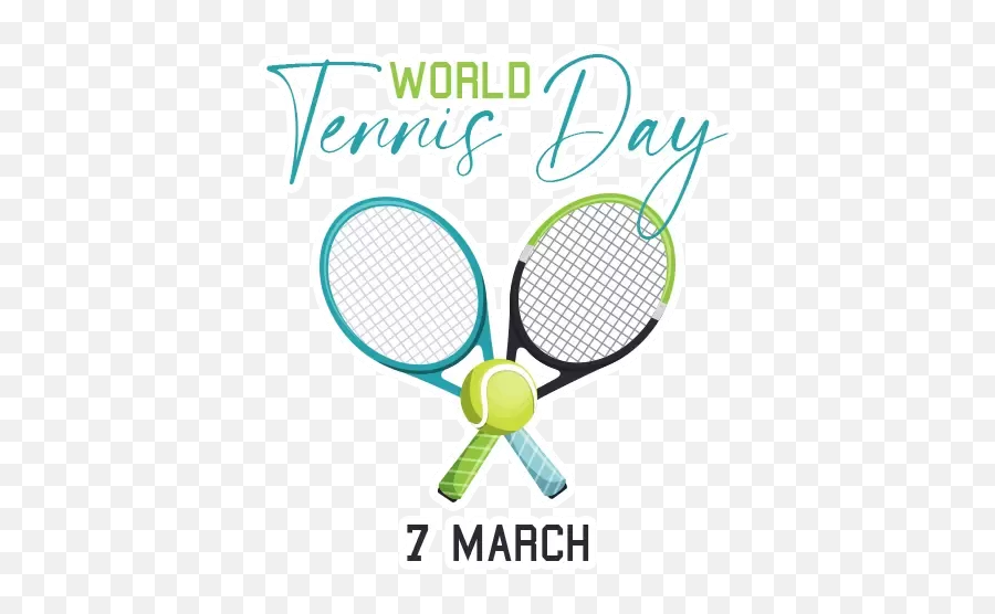 World Tennis Day By Stickercommunitycom - Sticker Maker For Emoji,Squash Racket Emoji