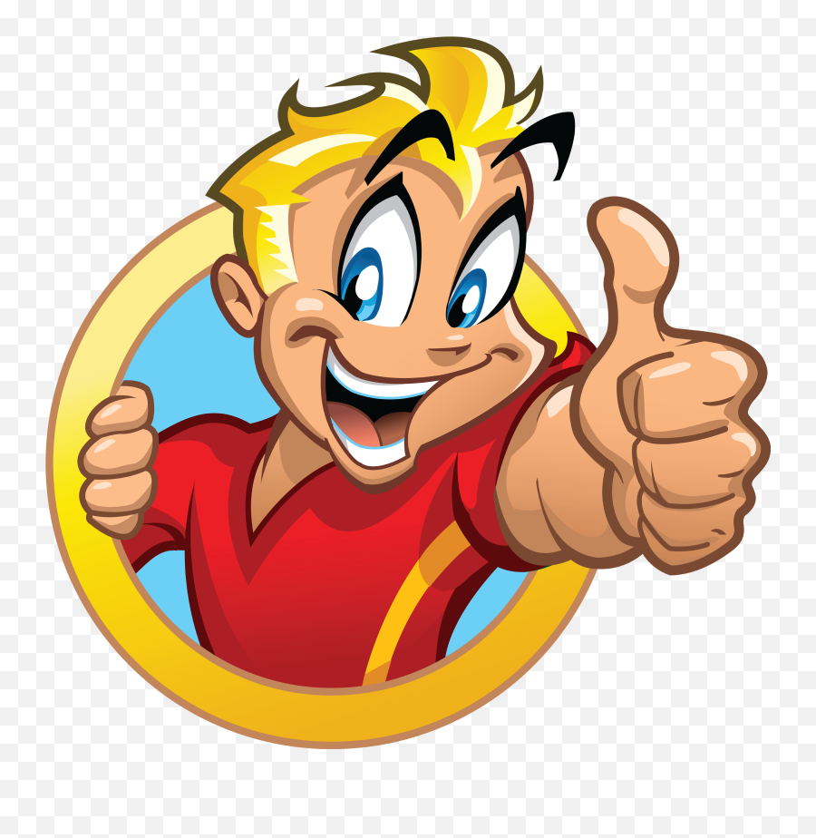 Cartoon Smiling Thumbs Up Clipart - Cartoon Guy Holding Thumbs Up Emoji,Smile Thumbs Up Emoji