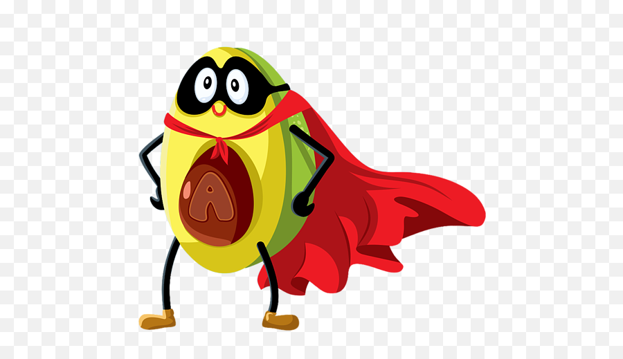 Super Avocado Portable Battery Charger - Animado Super Aguacate Emoji,Avocado Emoji Transparent Background