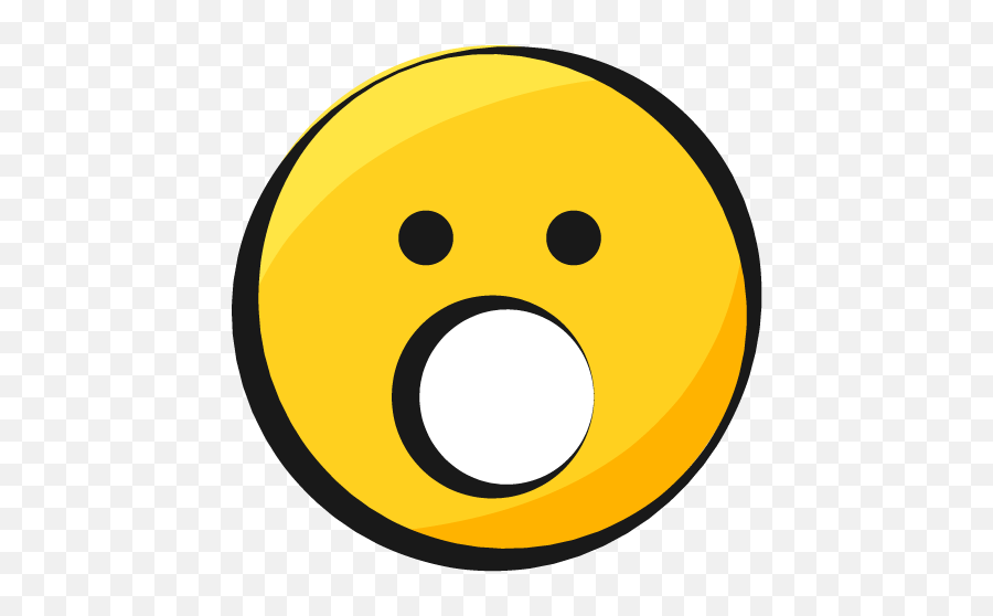 Smiley Jaune Emoji Yellow Choque Etonne Shocked Surprised - Gif Choqué Emoji,Surprised Emoji Transparent
