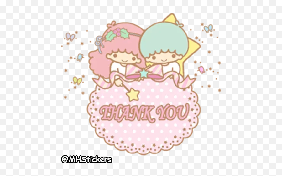 Little Twin Stars Whatsapp Stickers - Stickers Cloud Little Twin Stars Stickers Whatsapp Emoji,Twins Emoji Costume