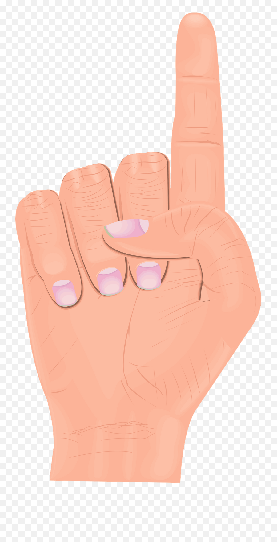 Hand With First Finger Raised Clipart Free Download - Sign Language Emoji,One Hand Raised Emoji
