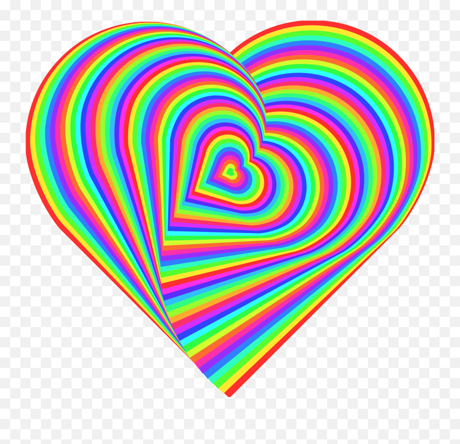 Rainbow Love Heart Clipart - Png Download Full Size Transparent Love Heart Rainbow Emoji,Broke Heart Emoji