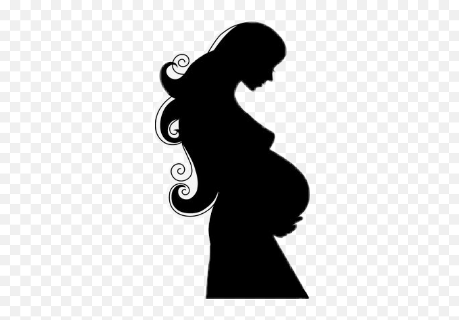Lady Pregnant Pregnancy Sticker - Silhouette Pregnant Woman Png Emoji,Black Pregnant Emoji