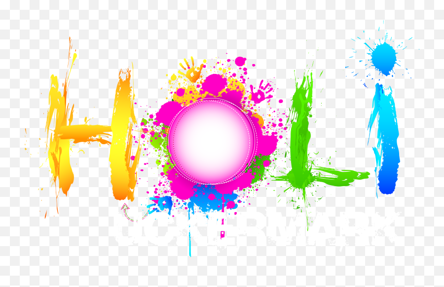 Happy Holi Text Png File - Happy Holi Background Picsart Emoji,Holi Emoji