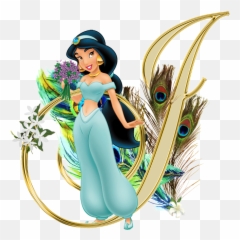 The Disney Princess Flower Alphabeth Part 1 - Disney Disney Jasmine And Aladdin Clipart Emoji,Disney Characters + Emotions