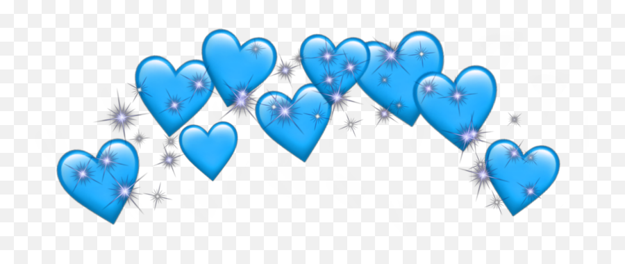 The Newest Crownflower Stickers On Picsart - Transparent Background Blue Heart Emoji Crown,Skyscraper Emojis