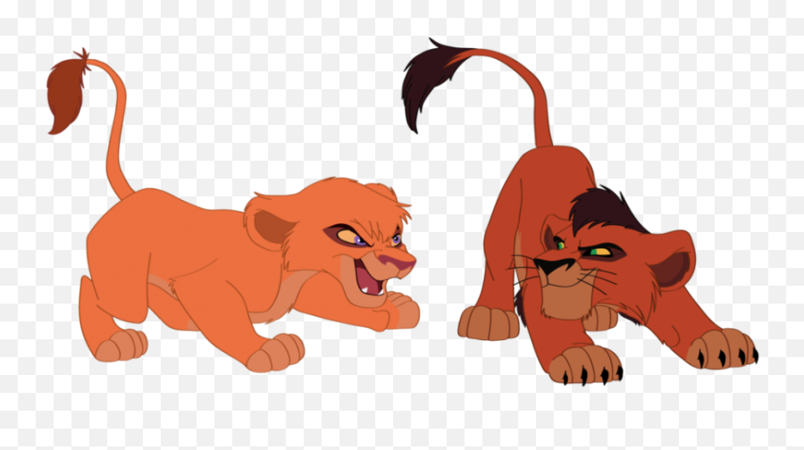 Two Lion Kings Pnglib U2013 Free Png Library - Base Lion King Zira Cub Emoji,Lion King Rafiki Emotion