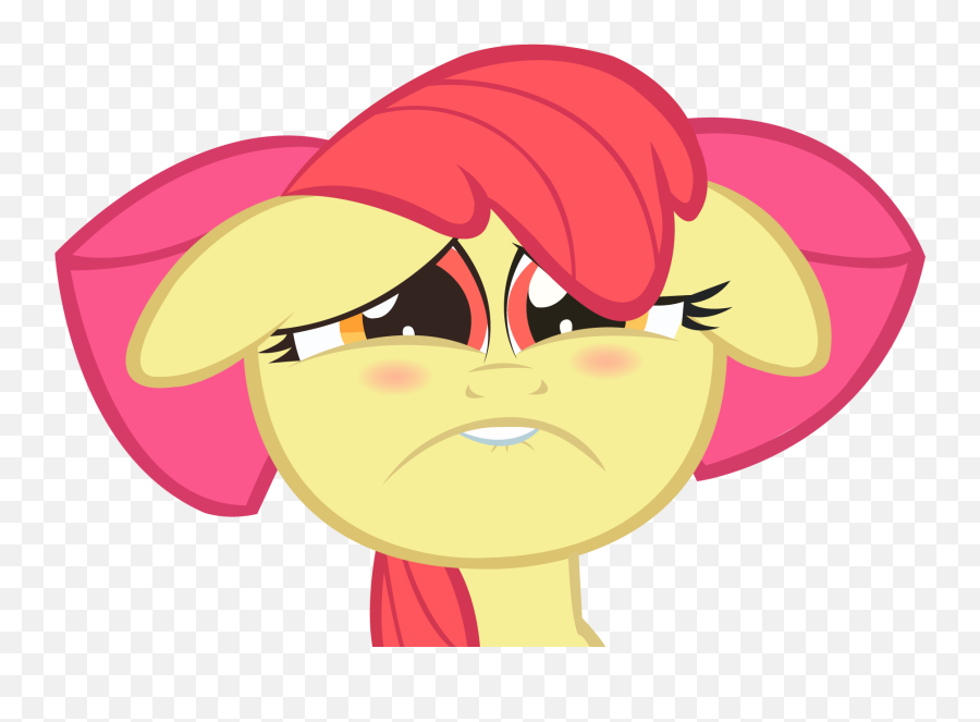 My Little Pony - Apple Bloom Sad Emoji,Mlp Emoticons Deviantart