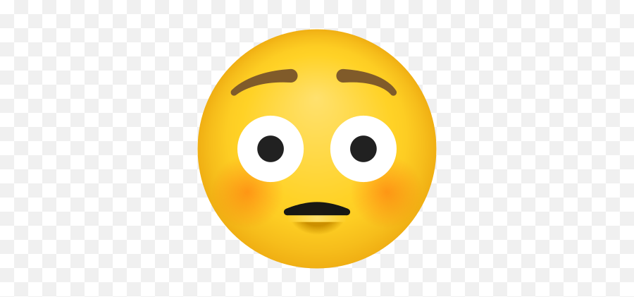 Flushed Face Icon - Flushed Face Png Emoji,Pouting Puffy Cheeks Emoticon