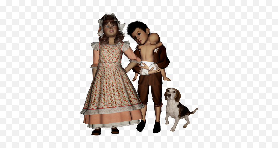 Child With Dog Child Dog Walking Child - Child Emoji,Emoticon Long Blonde Haired Girl With Beagle Dog