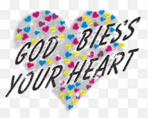 Colorful God Bless Your Heart Iron - On Transfer Motif Cstown Girly Emoji,Gold Is The Emotion Of God