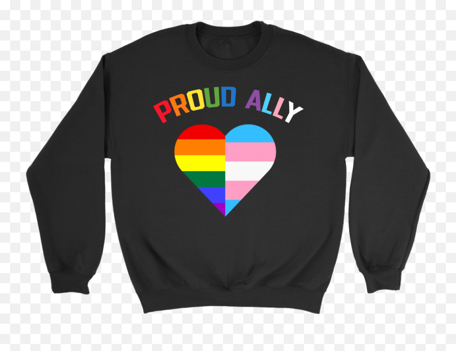Proud Ally Lgbt Rainbow Heart Pride Month Shirt - Awkward T Shirt Emoji,Rainbow Heart Emoji