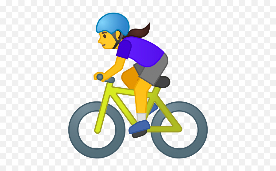 Woman Biking Emoji - Biking Emoji,Cycling Emoji