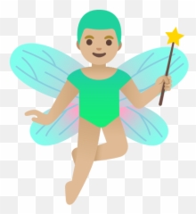 Homem Das Fadas Com Tom De Pele - Fee Emoji,Das Emoticon