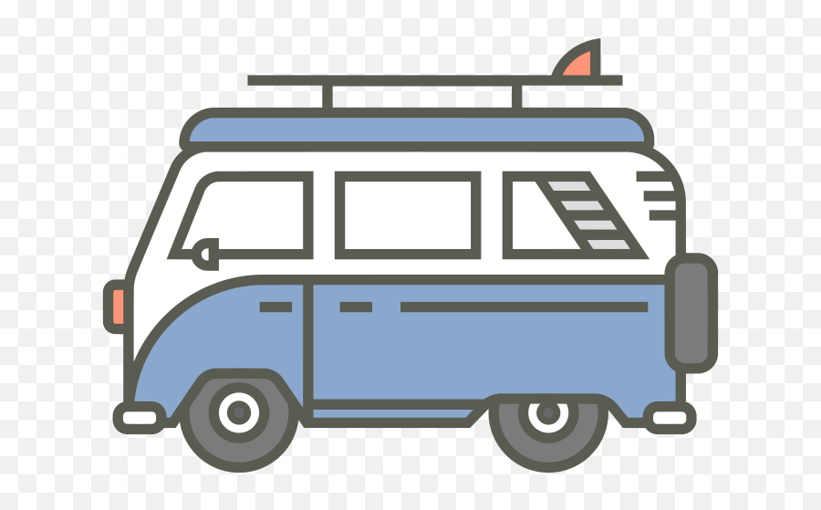 Camping Van Caravan Clipart Free Svg File - Svgheartcom Emoji,Micro Bus Emoticon
