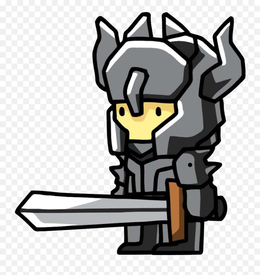 Dark Knight Su - Scribblenauts Unlimited Knight Clipart Scribblenauts Knight Transparent Background Emoji,Emotion Scribble