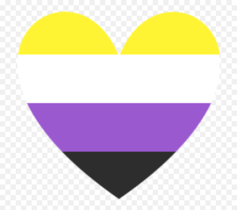 Bisexual Humor - Nonbinary Pride Flag Heart Emoji,Bisexuality Emoji