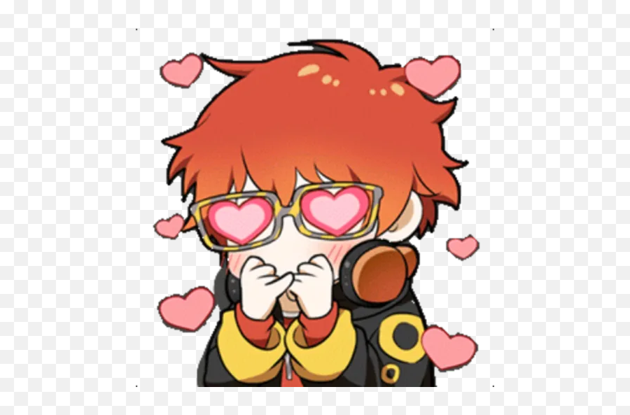 Mystic Messenger Stickers - Mystic Messenger Seven Stickers Emoji,707 Mystic Messenger Emoticons Transparent