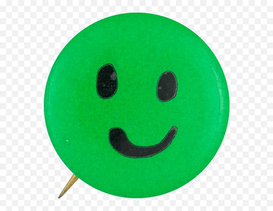 Green Smiley 2 Busy Beaver Button Museum - Happy Emoji,Emoticon 2