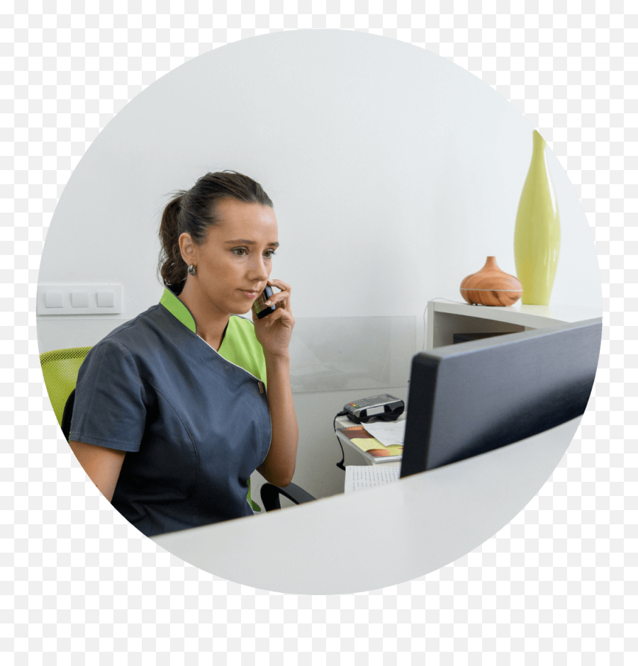Fjern Åreknuter Med Laserbehandling - Receptionist At The Dentist Emoji,Emojis Meaningwallpaper