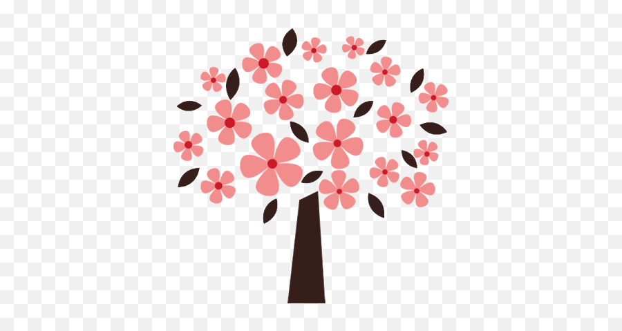 Smiling Flower Clip Art - Clipartsco Flowering Tree Clip Art Emoji,Emoticon With Floers