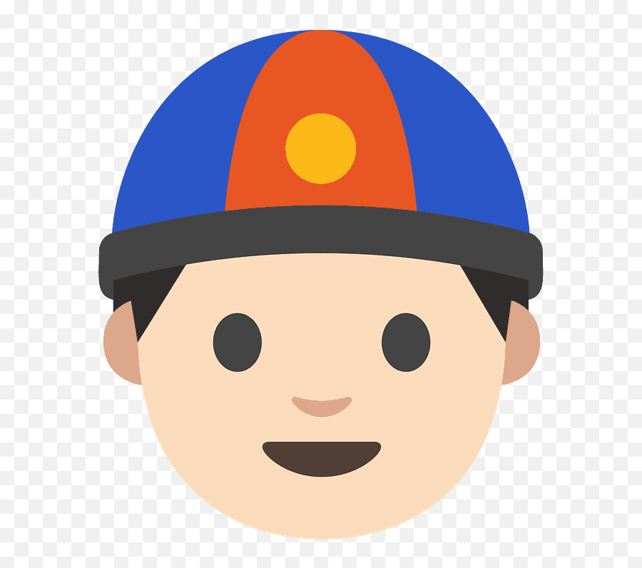 Tono De Piel Claro Hombre Con Gorro Chino Clipart Dibujos Emoji,Emojis De Pi?a