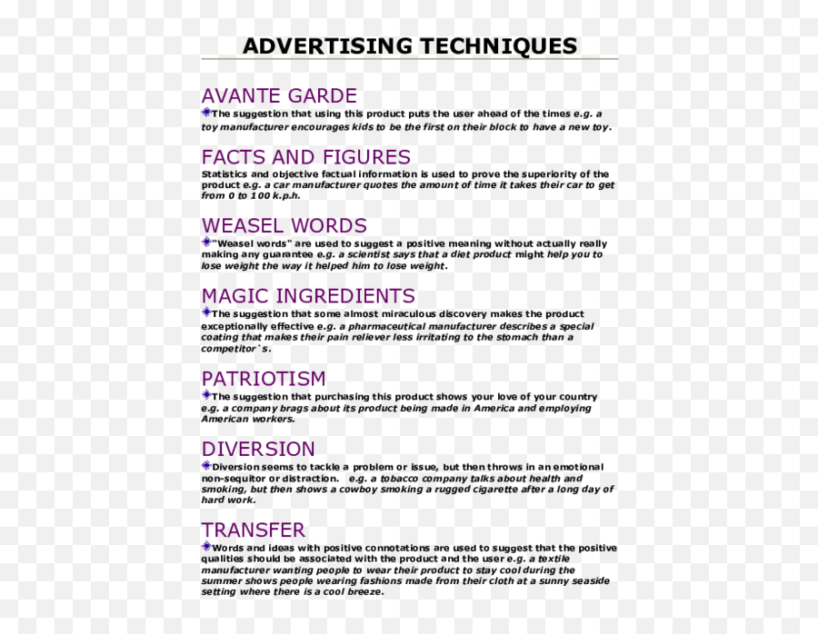 Doc Advertising Techniques Avante Garde Krisna Satyananda Emoji,Emotion And Facts Quotes