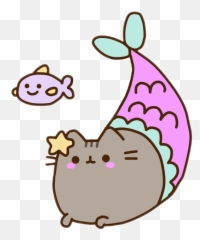 Pink Coloring Food Pusheen Cat Book - Mermaid Pusheen Emoji,Pusheen Emotions