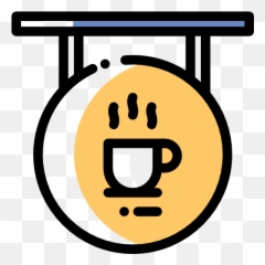 Cafe - Free Signs Icons Emoji,Friends Drinking Coffee Emoticon