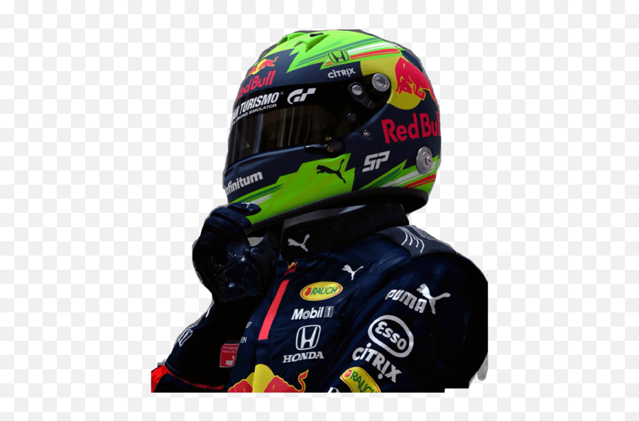 Checo Pérez Red Bull Racing - Motorcycle Helmet Emoji,Harley Motorcycle Emoji