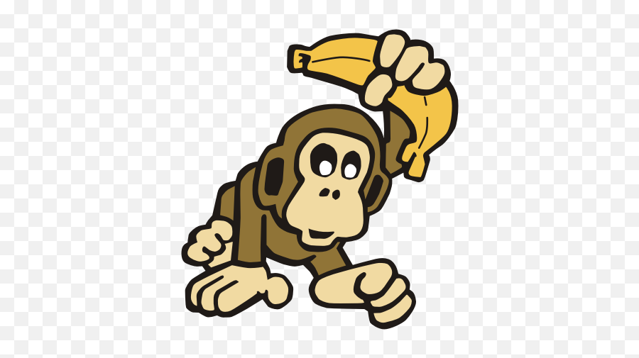 Cute Monkey Animated - Clipart Best Monkey Banana Cartoon Gif Emoji,Dancing Monkey Emoji