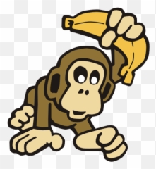 Cute Monkey Animated - Clipart Best Monkey Banana Cartoon Gif Emoji,Dancing Monkey Emoji