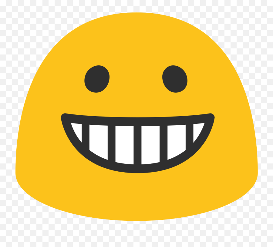 Emoji Grinning Face Smiling Eyes - Smiling Face With Teeth Emoji,Wide Eyes Emoji