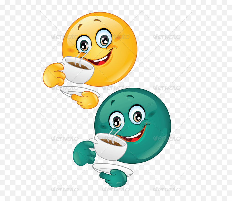 Emoticon - Emoji Tea Cup Cartoon,Gangster Emoticon