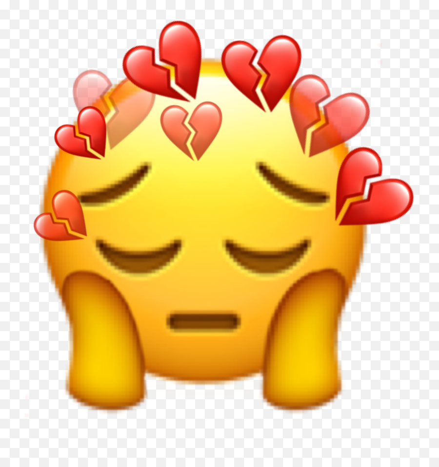 Heart Heartbroken Heartbreak Sticker - Kanka Seni Çok Seviyorum Emoji,Heartbroken Emoticon