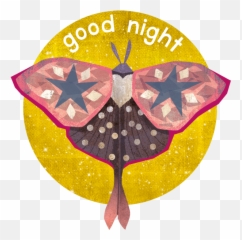 Midnight Moth Bedtime Stickers By Crystal Smith - Butterfly Emoji,Moth Emoji