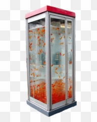 Phonebooth Fishtank Fish Fishes Go - Booth Art Installation Emoji,Phone Booth Emoji