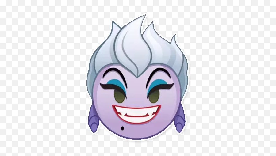 Disney Emojis 1 Sticker För Whatsapp - Little Mermaid Emoji Ursula,Emoji De Terror