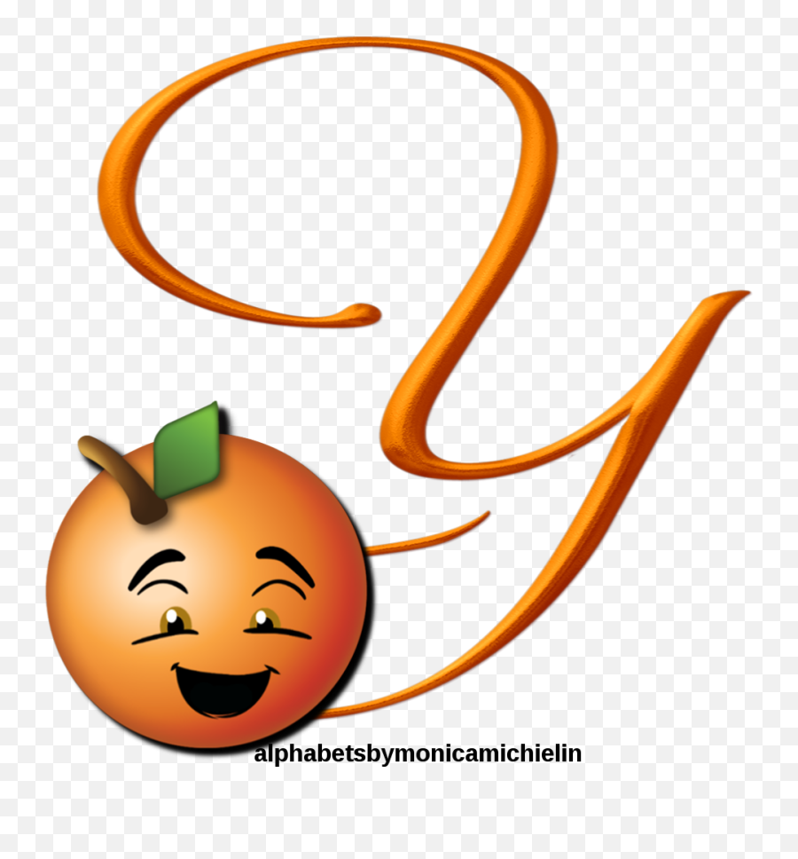 Monica Michielin Alphabets Orange Fruit Smile Alphabet - Happy Emoji,Orange Emoticon