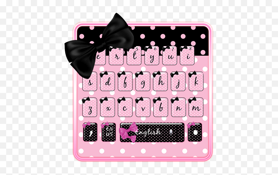 Amazoncom Black Pink Bow Keyboard Theme Appstore For Android - Bow Emoji,Bowing Emoji