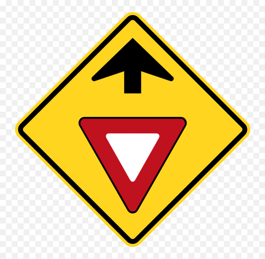 Ontario Wb - 1a Comparison Of Traffic Signs In English Yield Ahead Sign Emoji,Road Sign Emojis