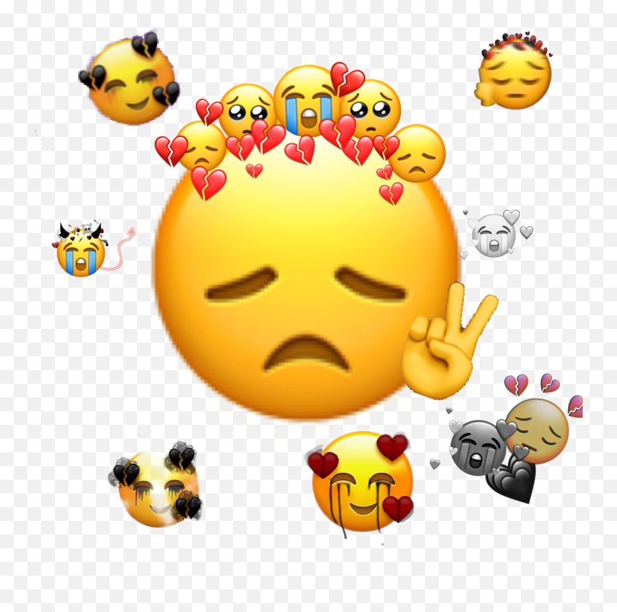 Sad Emojis Sticker By Awallswilliams - Happy,Sad Emojis