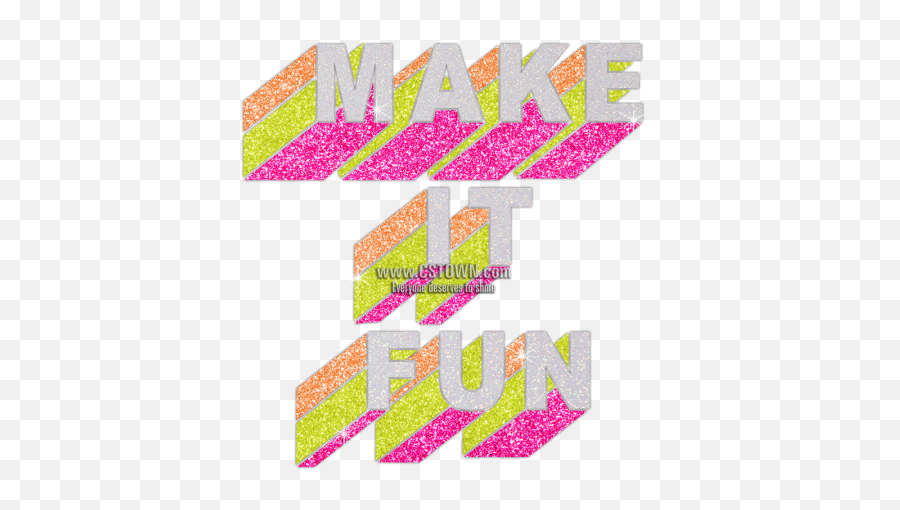 Make It Fun Word Glitter Heat Transfer - Dot Emoji,The Word Fun An Emotion