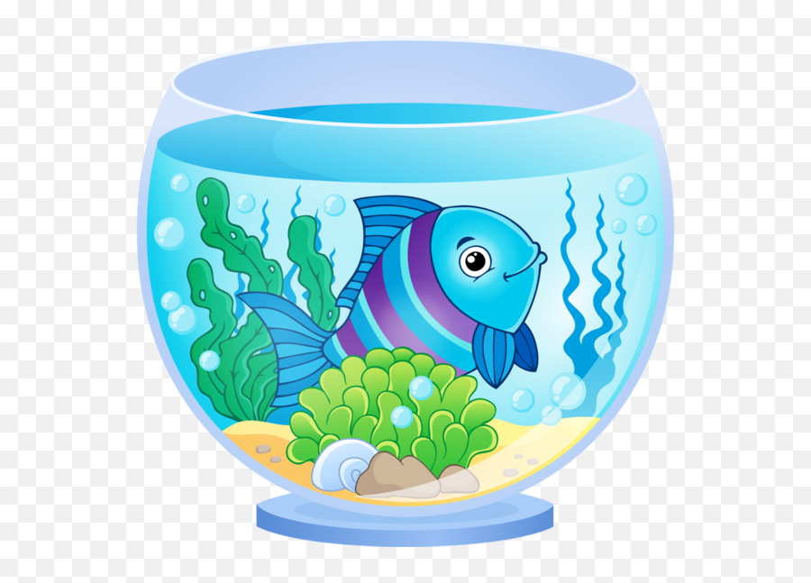 Aquatiques - Aquarium Fish Tank Cartoon Emoji,Meancat Emojis