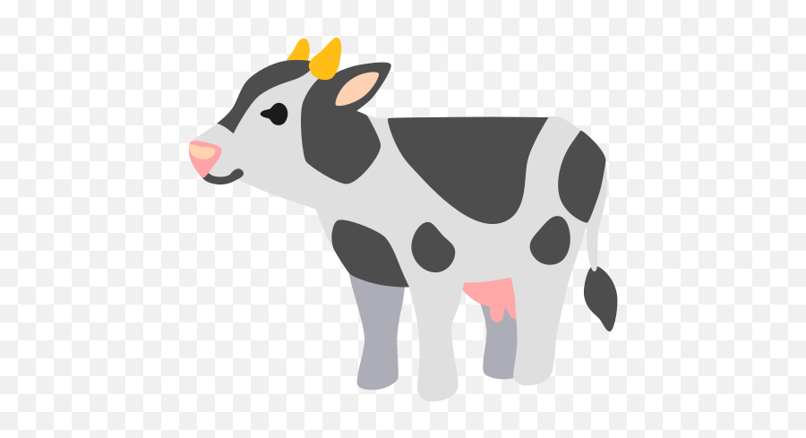 Cow Emoji - Emoticon Kuh,Peach Emoji Android